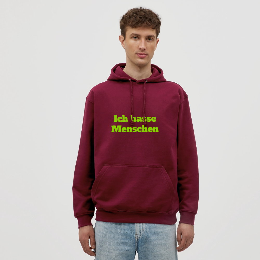 Unisex Hoodie Ich hasse Menschen - Bordeaux