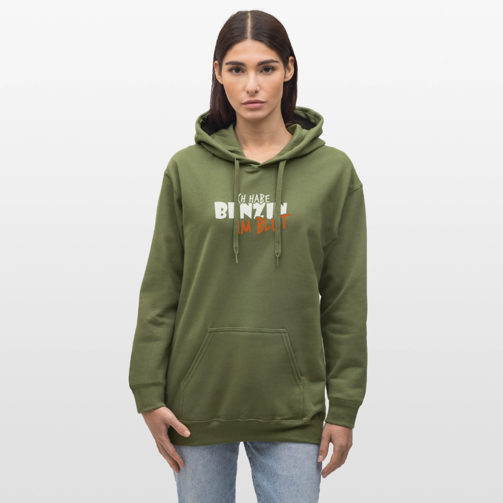 Gildan Unisex Softstyle® Midweight Hoodie Benzin im Blut - Militärgrün