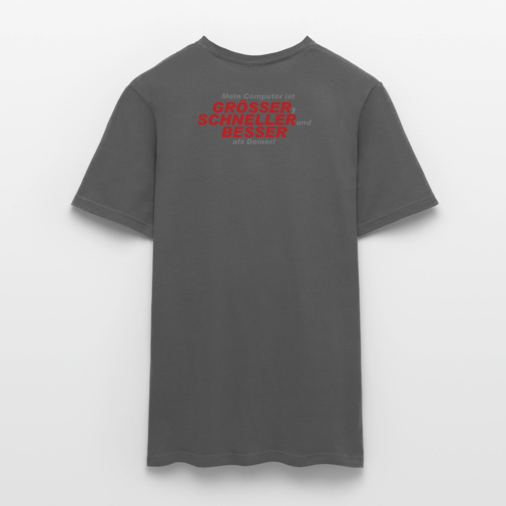 Männer T-Shirt Mein Computer - Anthrazit