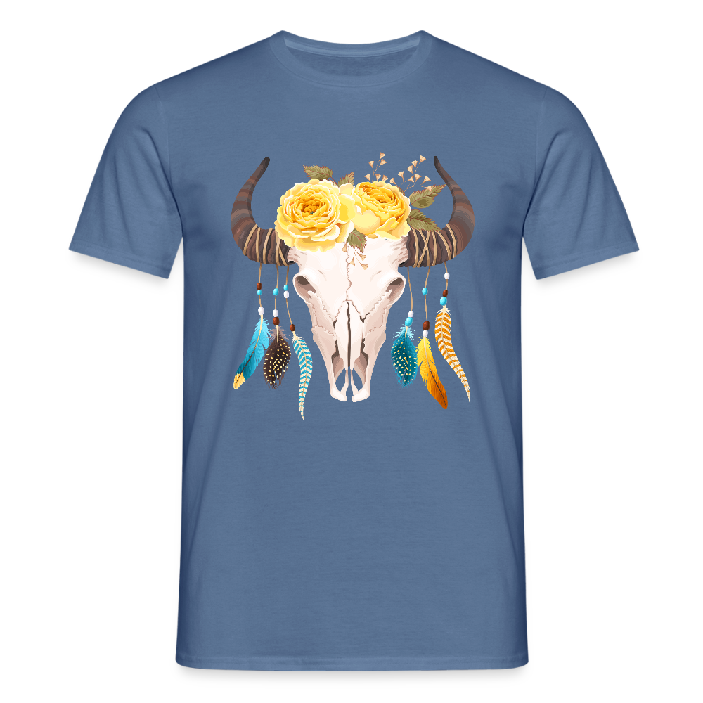 Männer T-Shirt Boho - Taubenblau