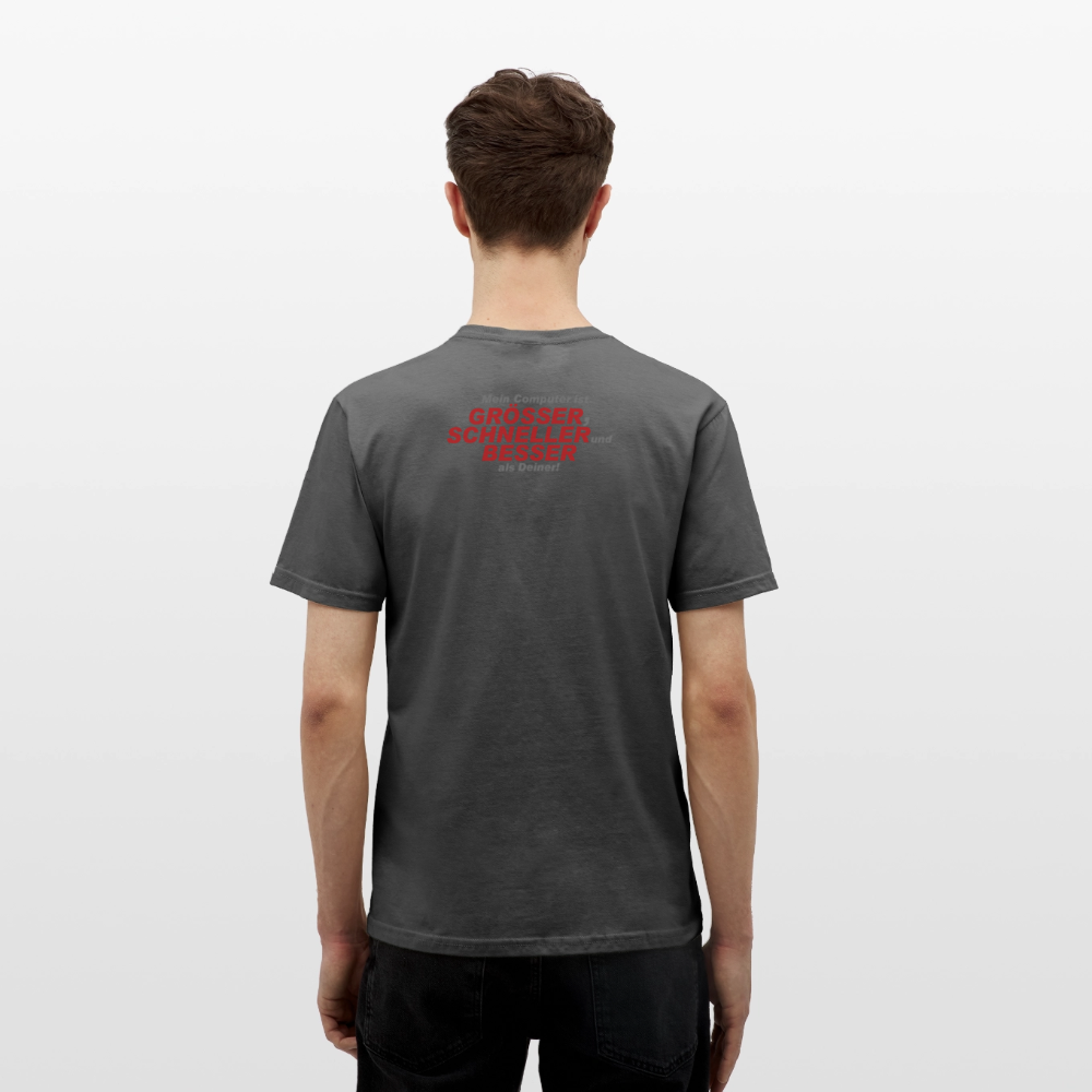 Männer T-Shirt Mein Computer - Anthrazit
