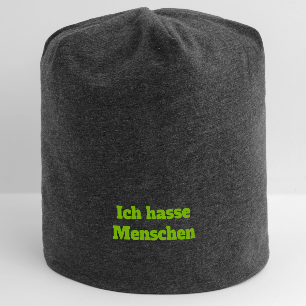 Jersey-Beanie Ich hasse Menschen - Anthrazit