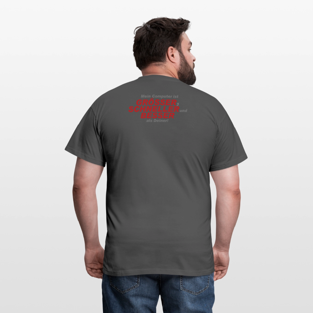 Männer T-Shirt Mein Computer - Anthrazit