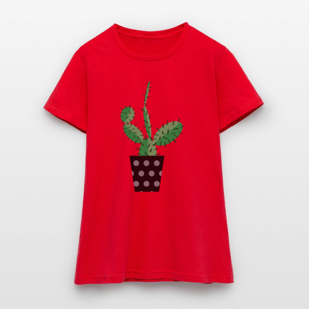 Frauen T-Shirt Kaktus - Rot