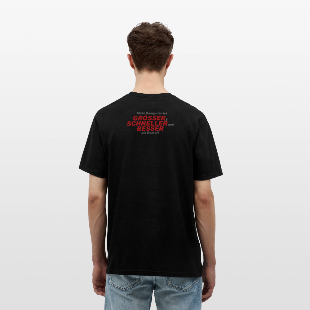Männer T-Shirt Mein Computer - Schwarz