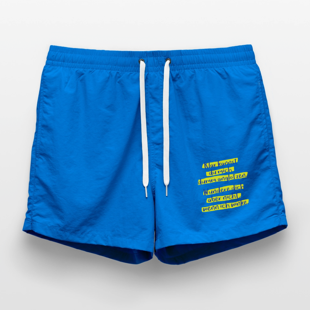 Badeshorts Lustiger Spruch - Cobalt blue
