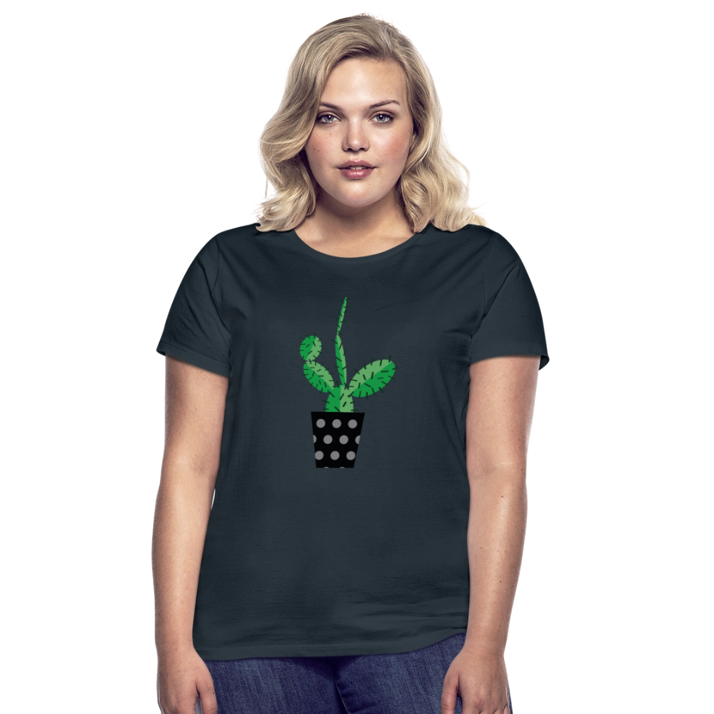 Frauen T-Shirt Kaktus - Navy