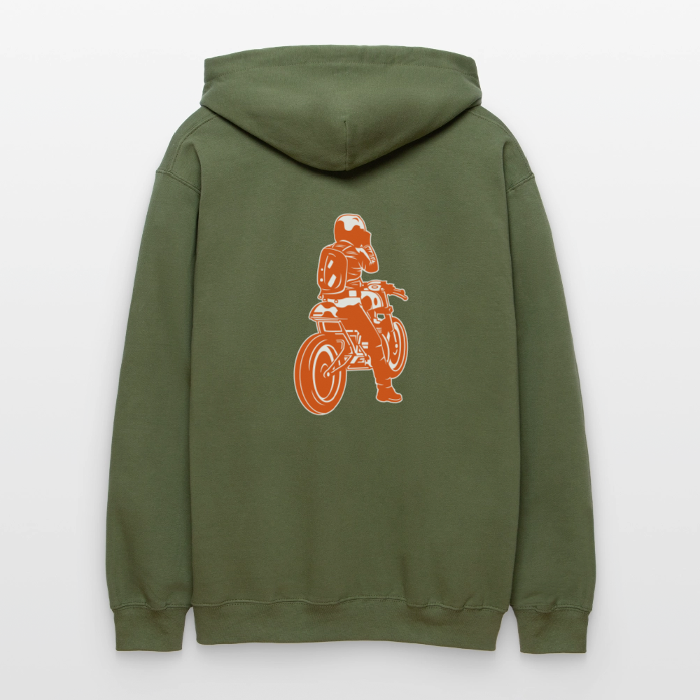 Gildan Unisex Softstyle® Midweight Hoodie Benzin im Blut - Militärgrün