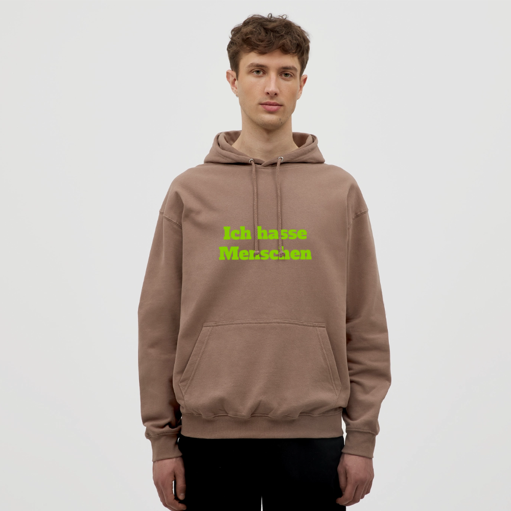 Unisex Hoodie Ich hasse Menschen - Mokka