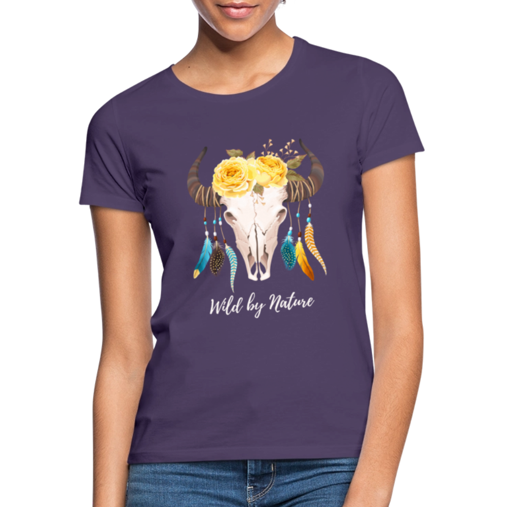 Frauen T-Shirt Boho - Dunkellila