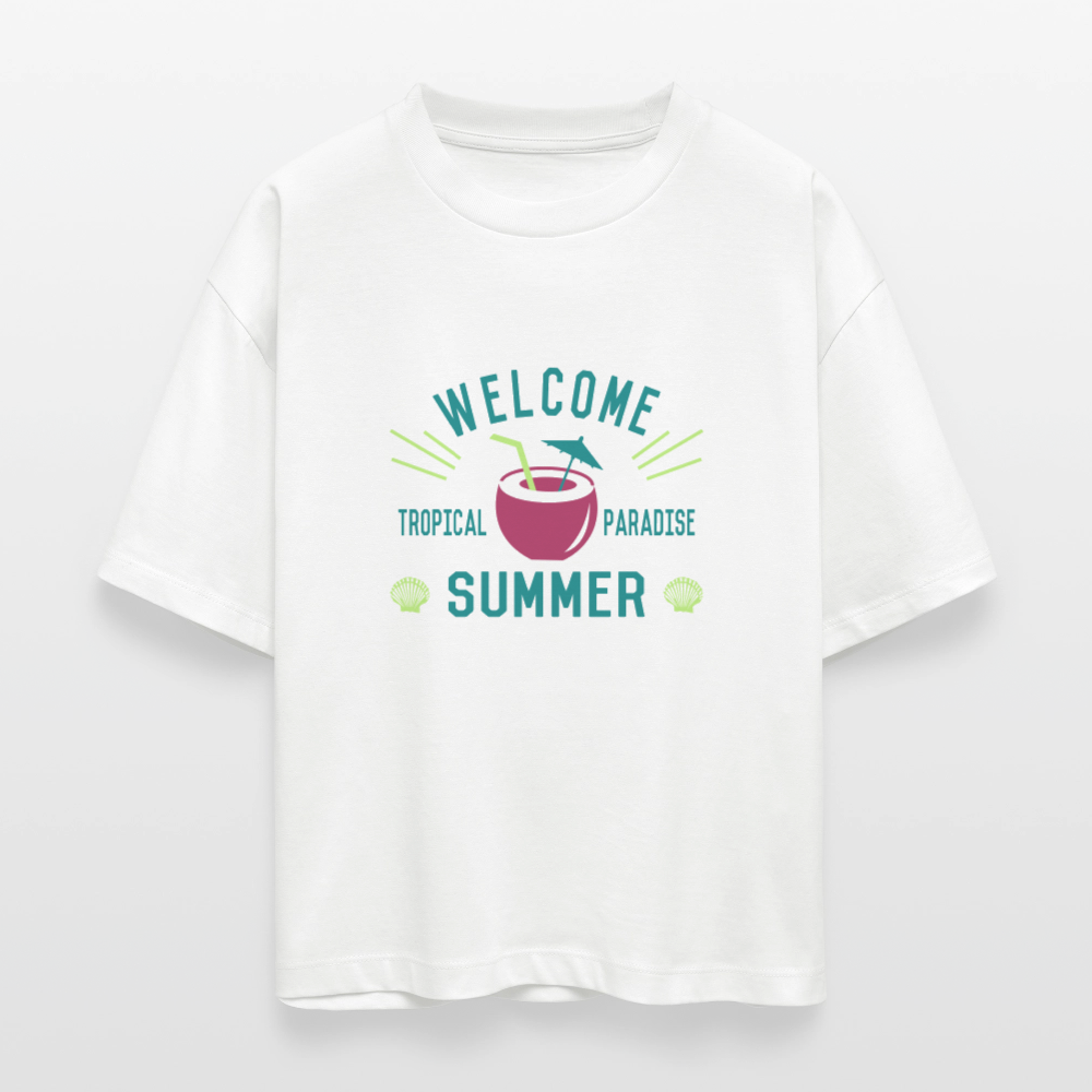 Stanley/Stella Frauen Boxy Bio-T-Shirt Nova Welcome Summer - Weiß