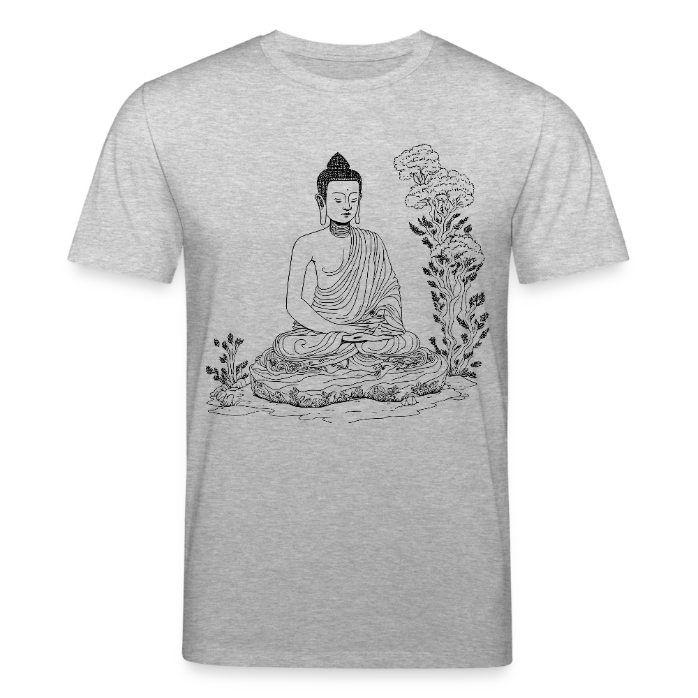 Unisex Bio-T-Shirt CREATOR Buddha Scene - Grau meliert