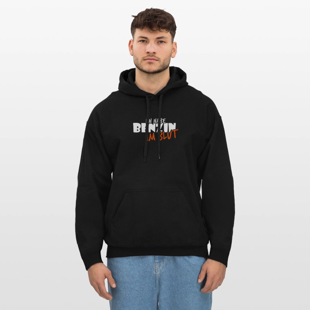 Gildan Unisex Softstyle® Midweight Hoodie Benzin im Blut - Schwarz