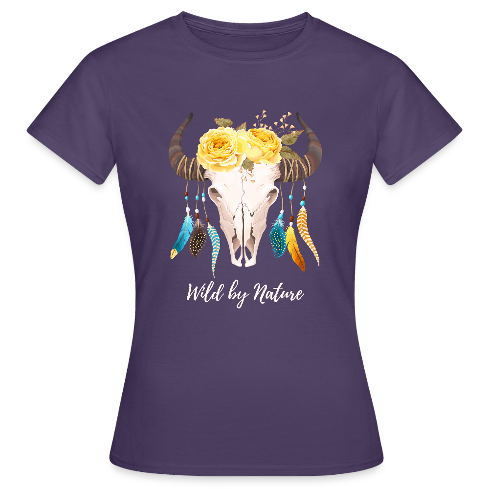 Frauen T-Shirt Boho - Dunkellila