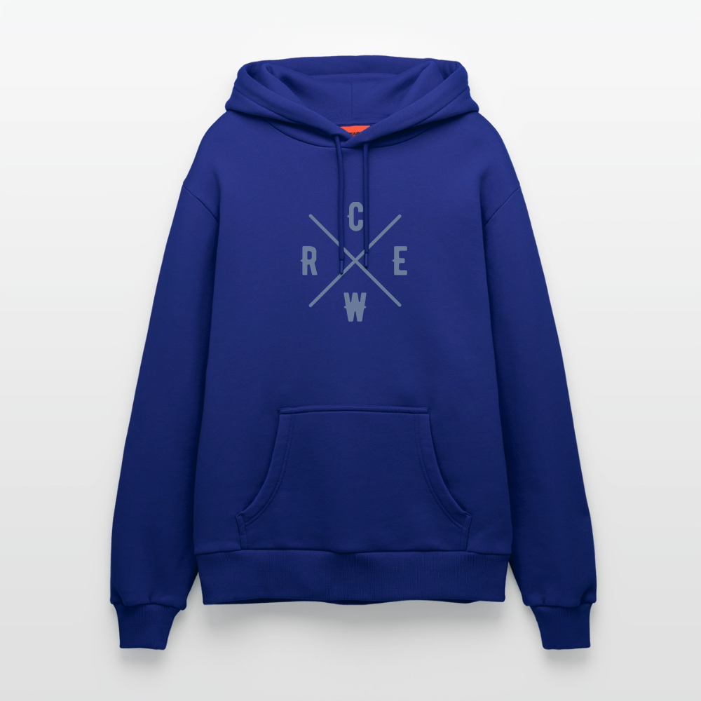 Organic Relaxed Hoodie Made in EU Crew - Iconic Blue
