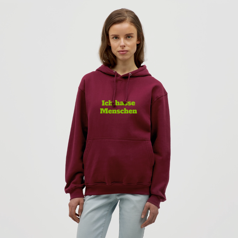Unisex Hoodie Ich hasse Menschen - Bordeaux
