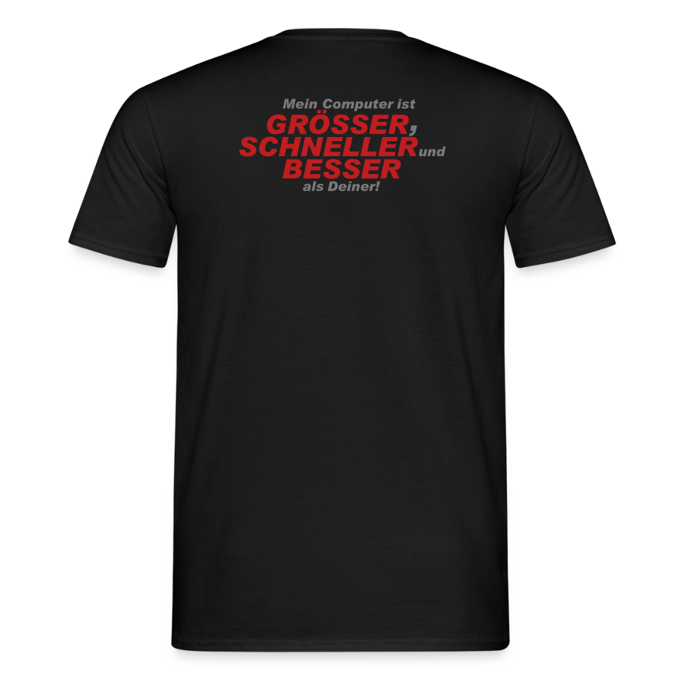 Männer T-Shirt Mein Computer - Schwarz