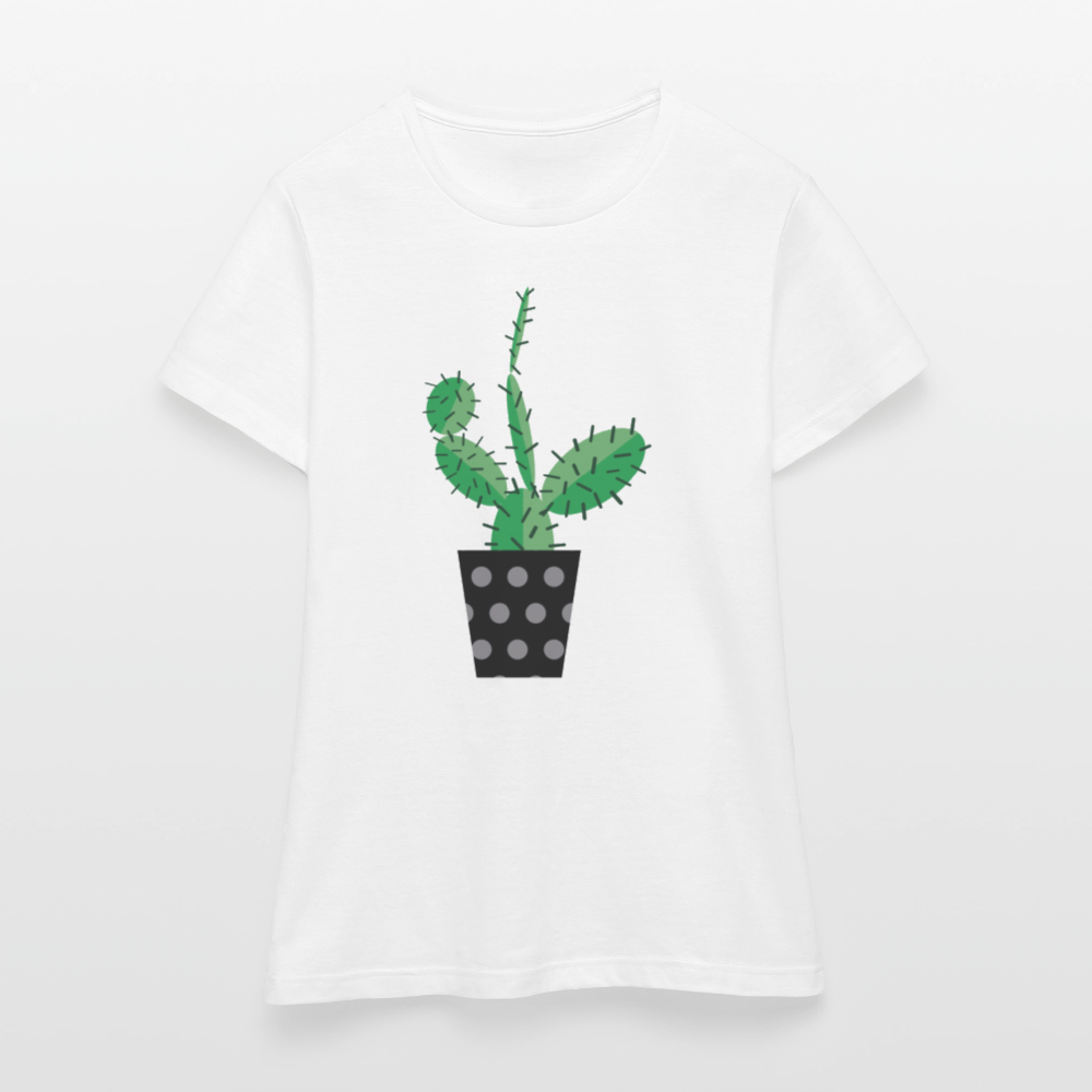 Frauen T-Shirt Kaktus - Weiß
