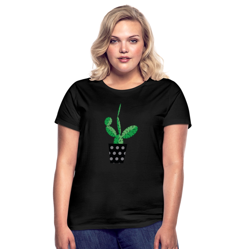 Frauen T-Shirt Kaktus - Schwarz