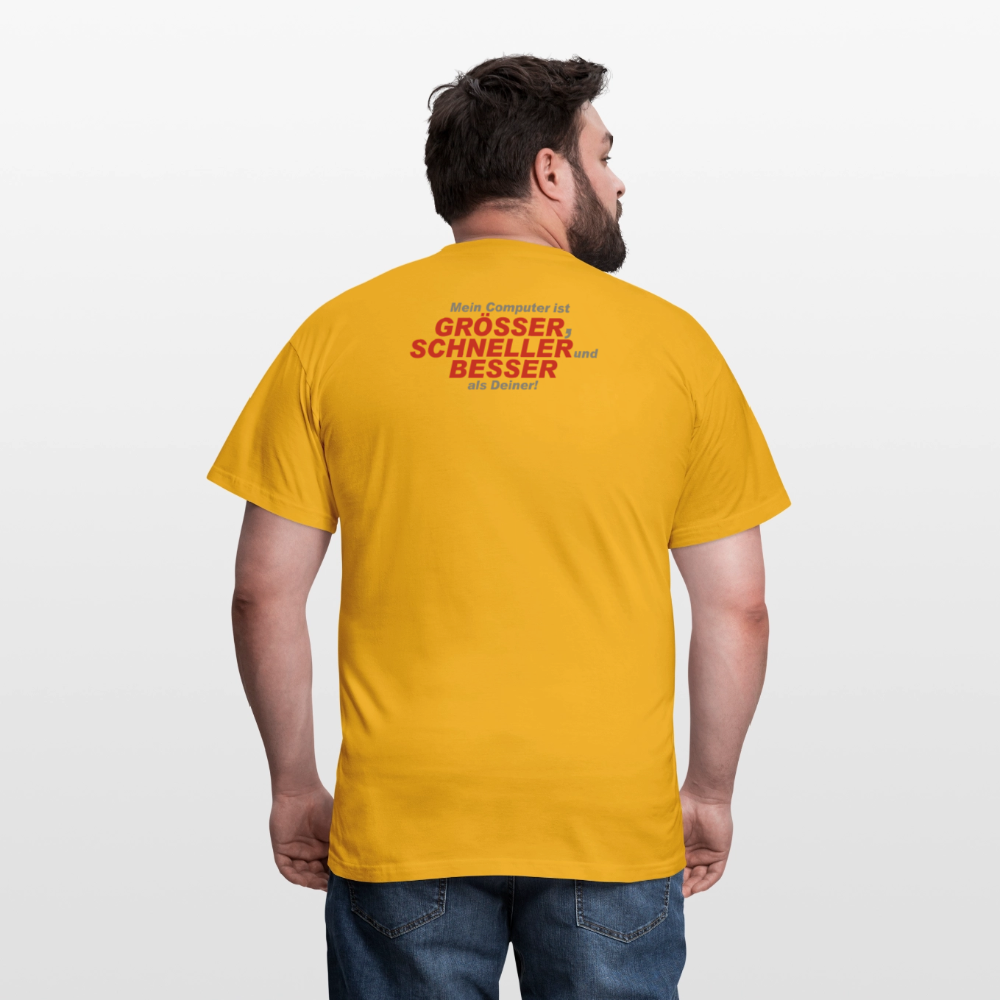 Männer T-Shirt Mein Computer - Gelb