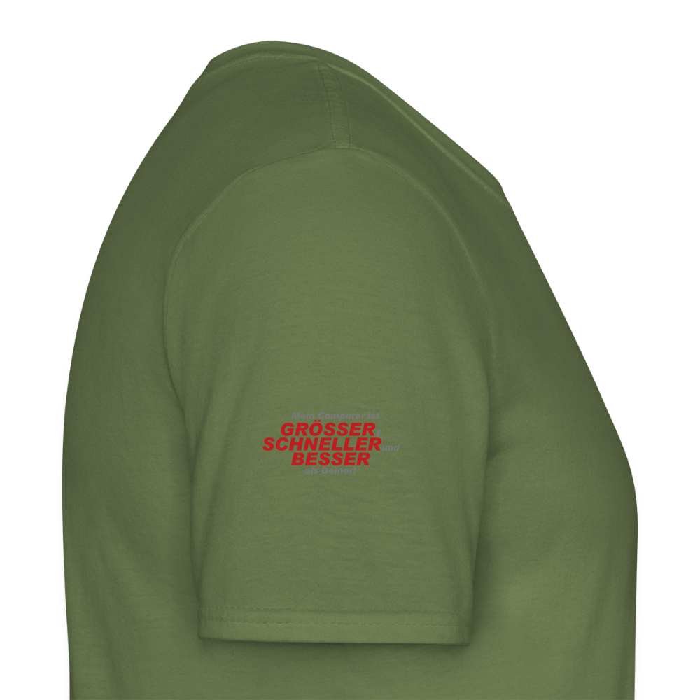 Männer T-Shirt Mein Computer - Militärgrün