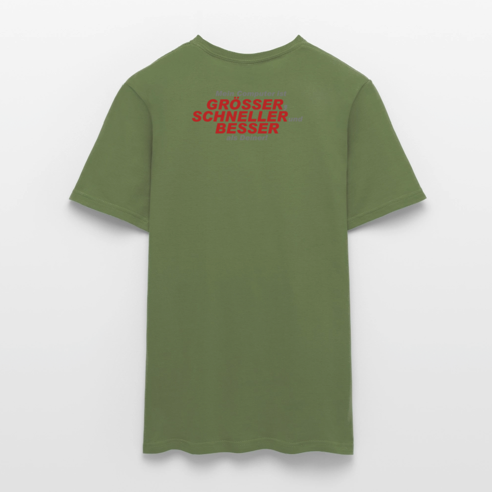 Männer T-Shirt Mein Computer - Militärgrün
