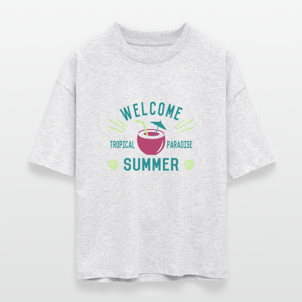 Stanley/Stella Frauen Boxy Bio-T-Shirt Nova Welcome Summer - Weiß meliert