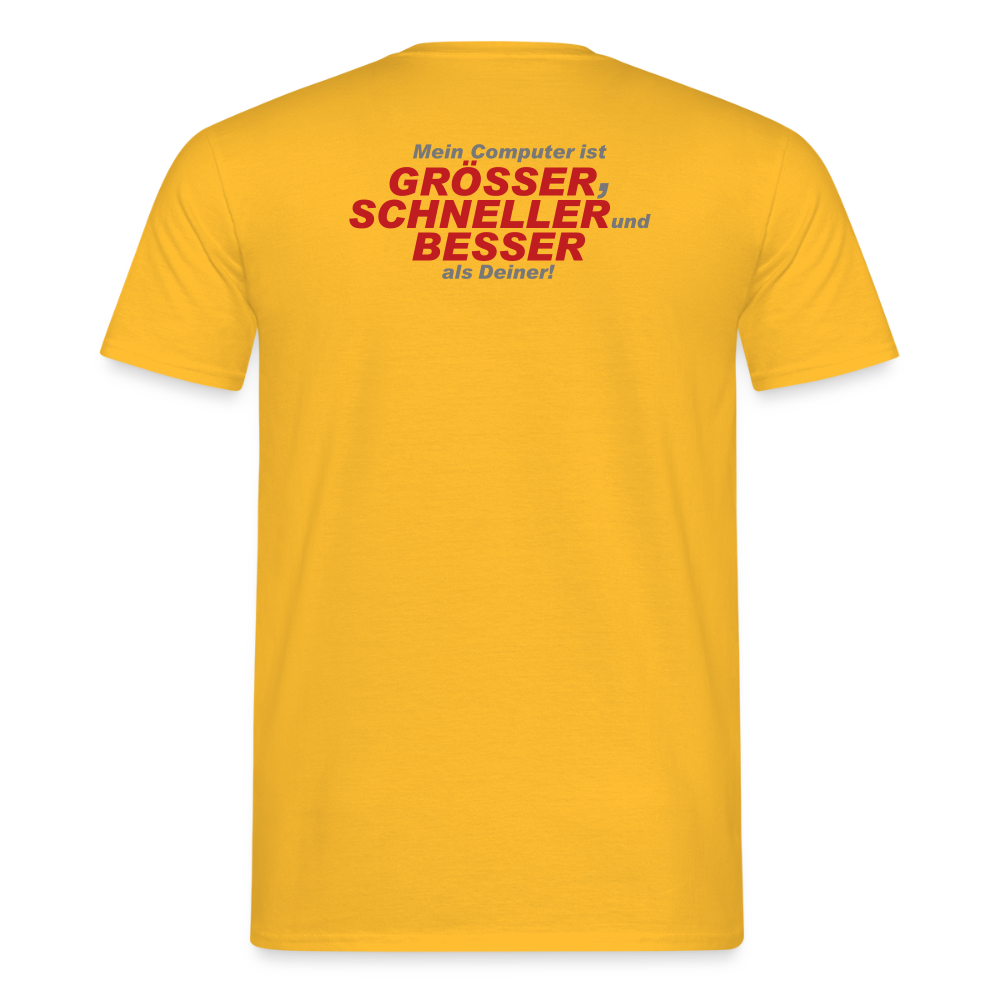 Männer T-Shirt Mein Computer - Gelb