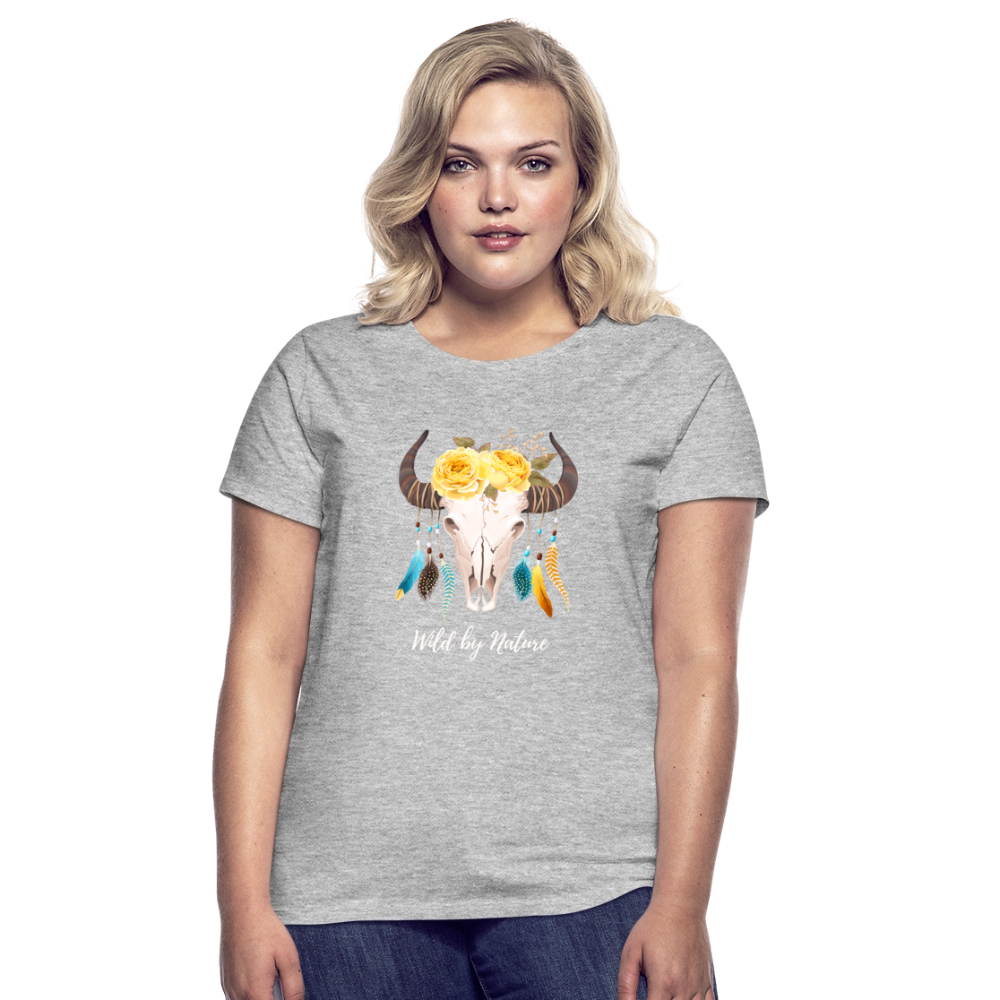 Frauen T-Shirt Boho - Grau meliert