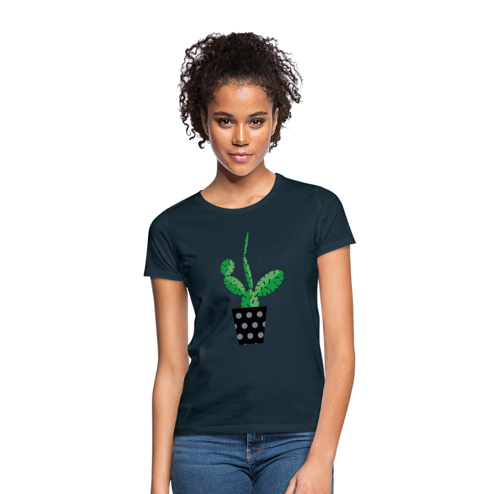 Frauen T-Shirt Kaktus - Navy