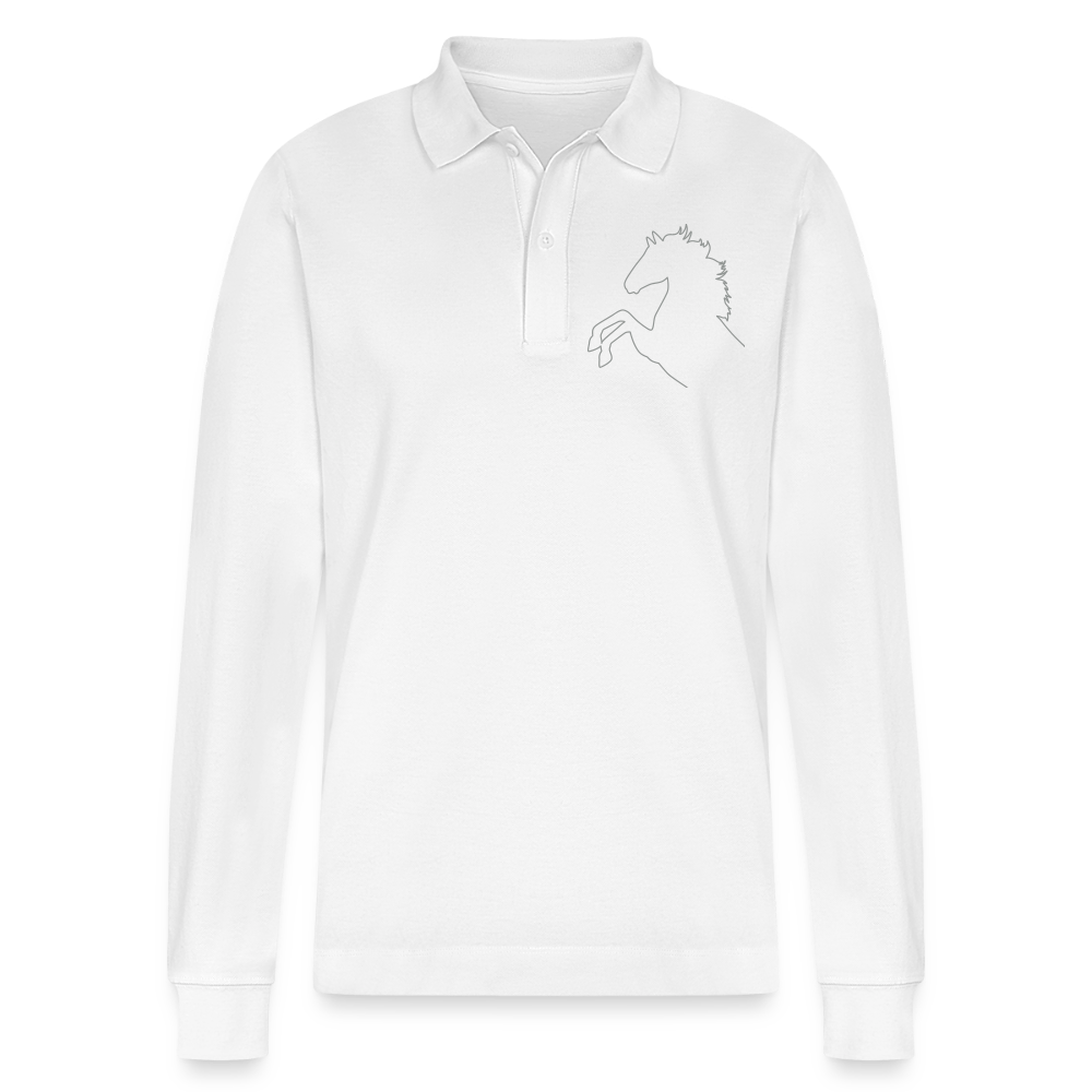 Stanley/Stella Unisex Bio-Langarm-Poloshirt Prepster - Weiß