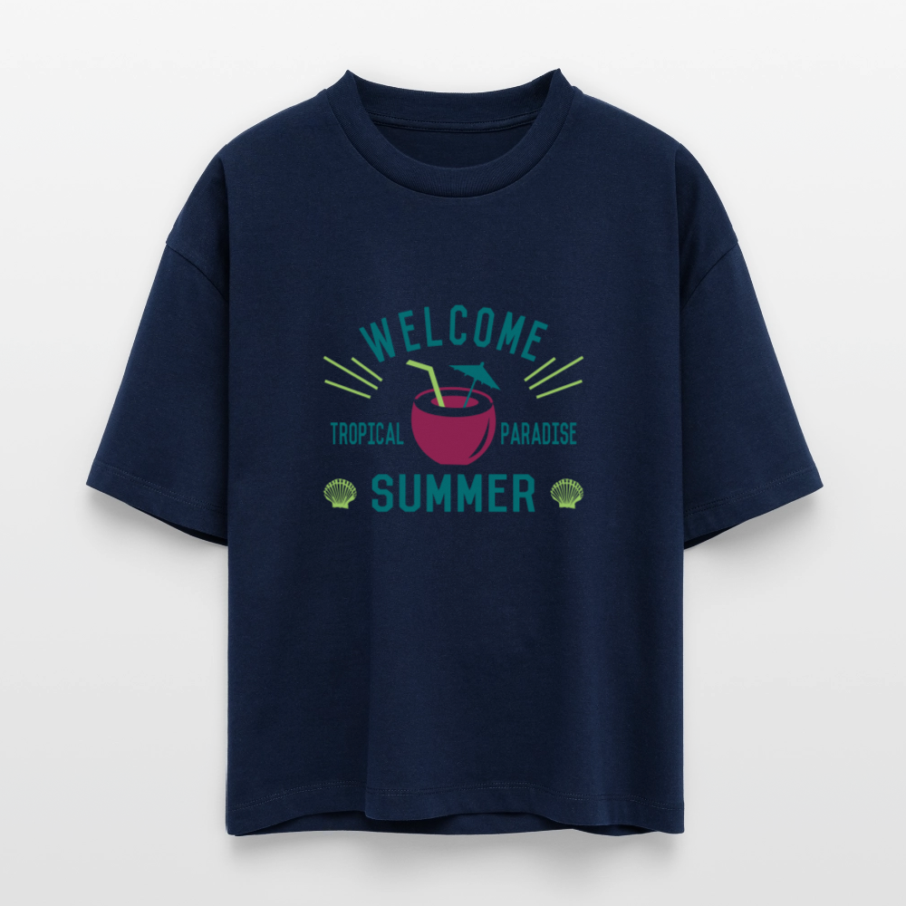 Stanley/Stella Frauen Boxy Bio-T-Shirt Nova Welcome Summer - Navy