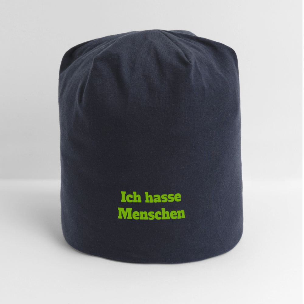 Jersey-Beanie Ich hasse Menschen - French Navy