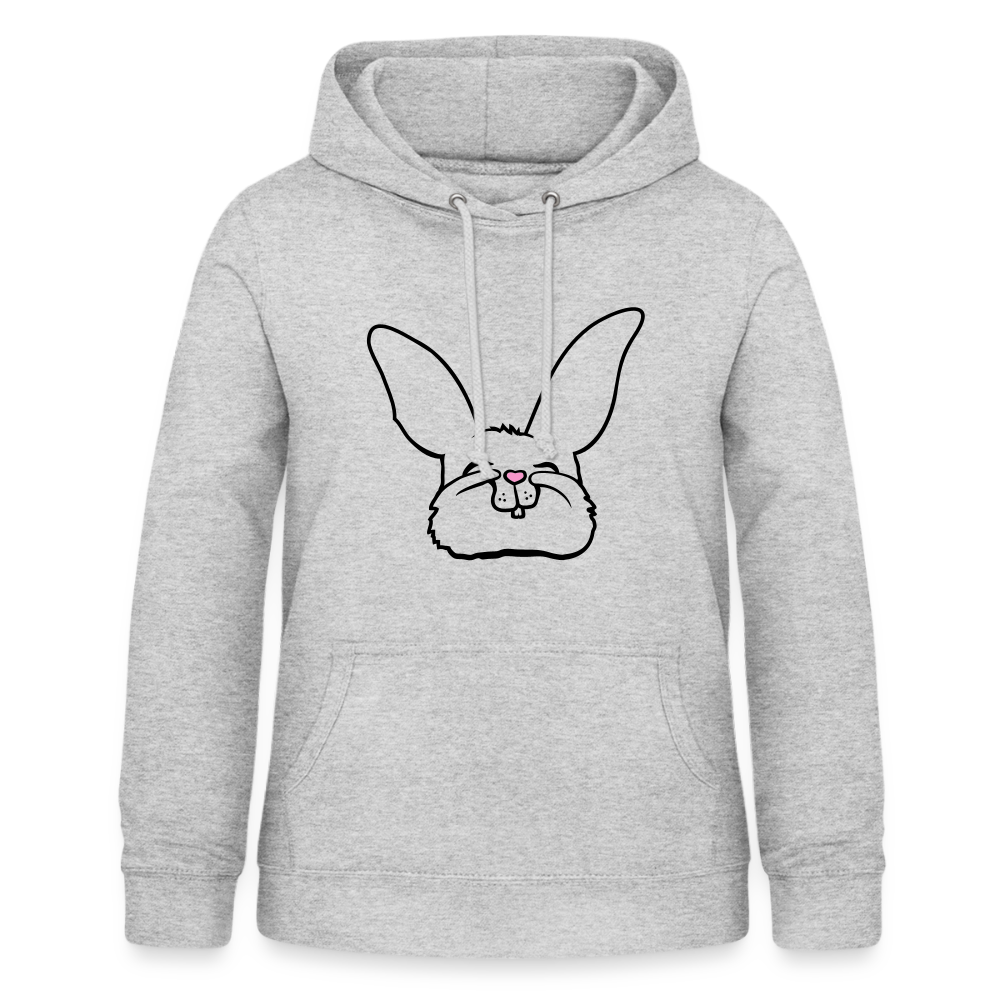 Frauen Hoodie Sweet Bunny - Hellgrau meliert