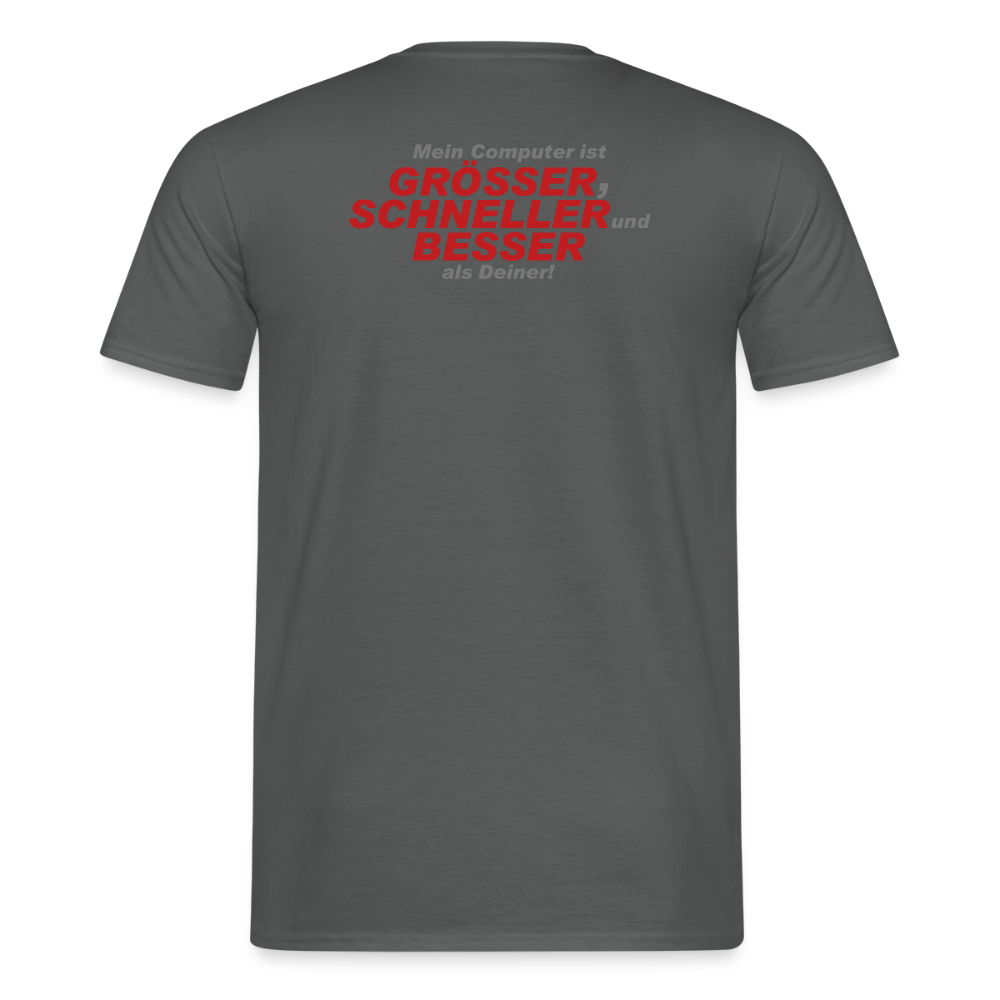 Männer T-Shirt Mein Computer - Anthrazit