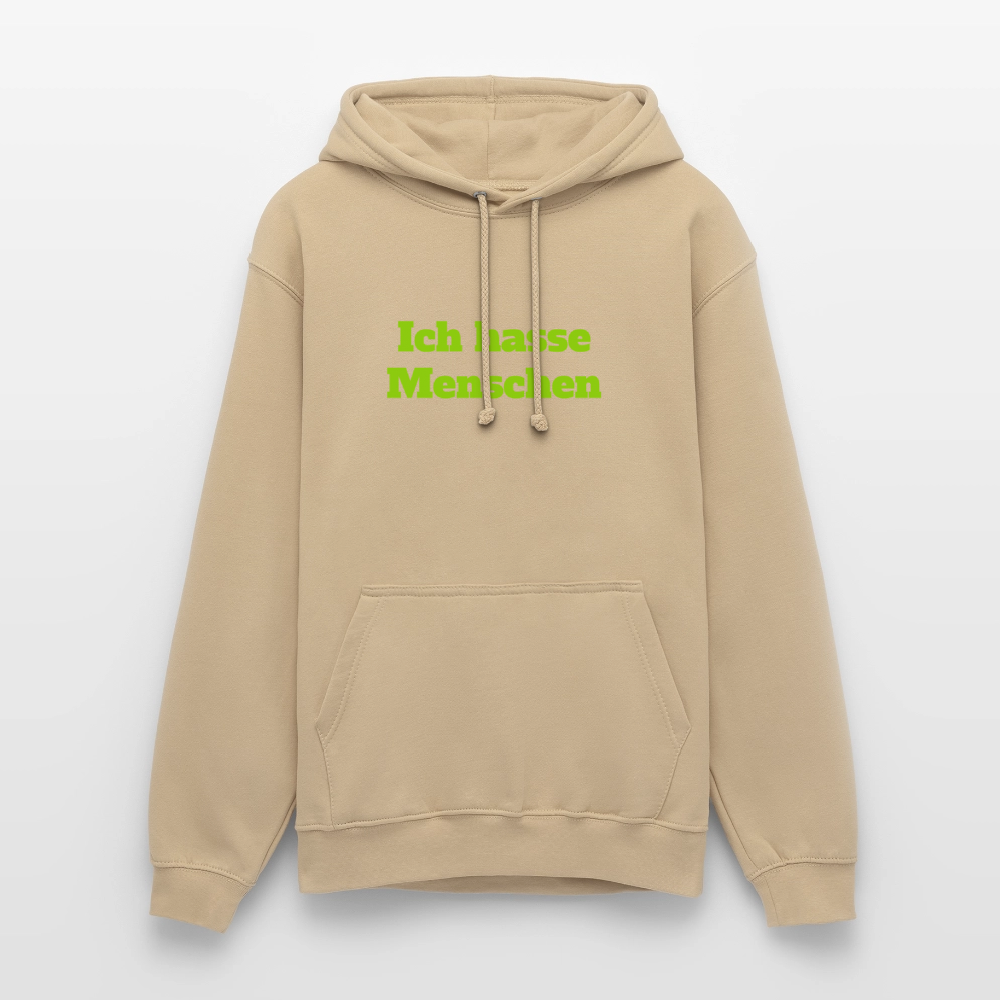 Unisex Hoodie Ich hasse Menschen - Beige