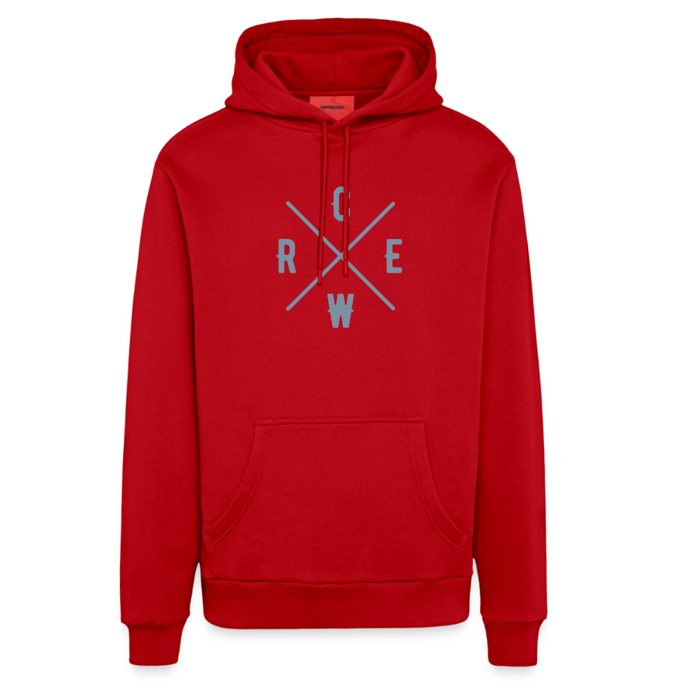 Organic Relaxed Hoodie Made in EU Crew - Rot