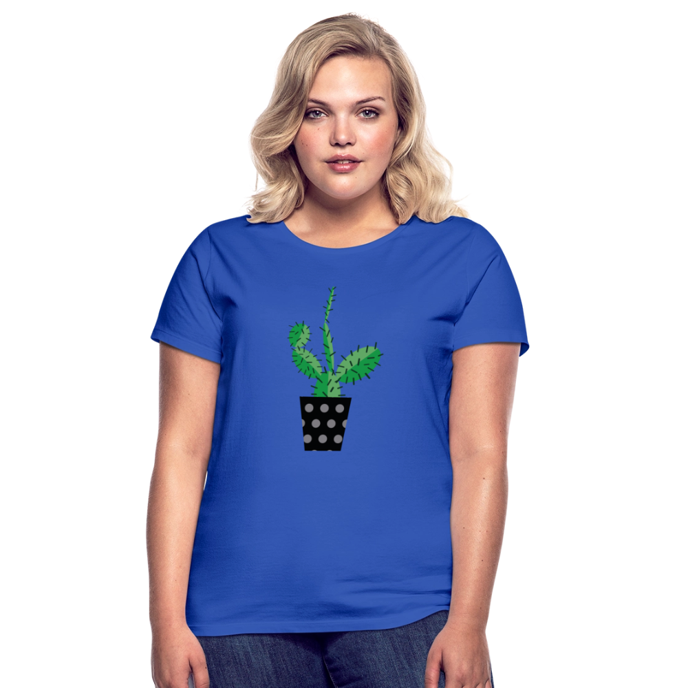 Frauen T-Shirt Kaktus - Royalblau