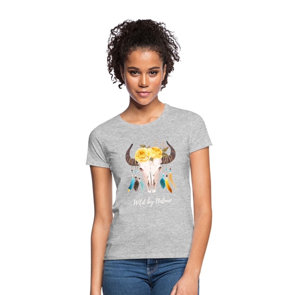 Frauen T-Shirt Boho - Grau meliert