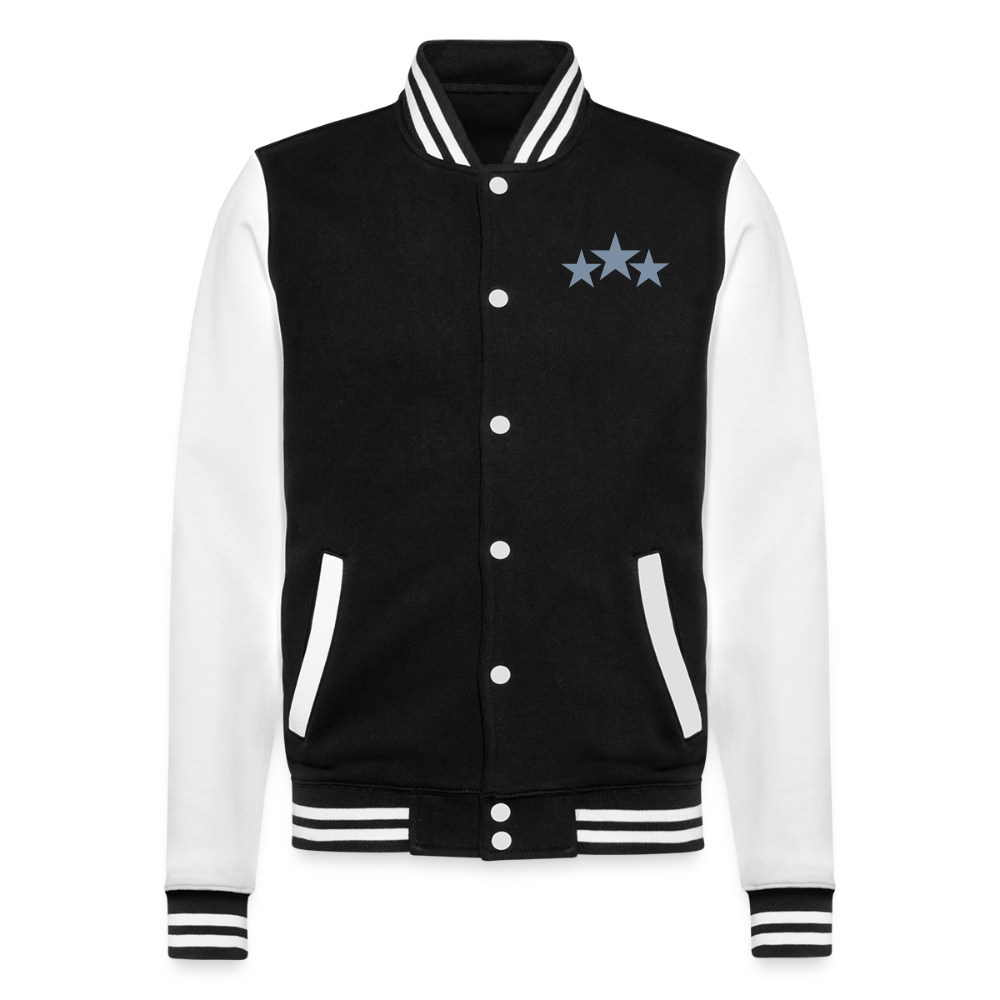 College-Sweatjacke Stars - Schwarz/Weiß