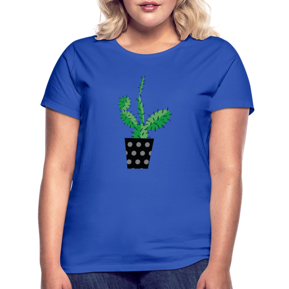 Frauen T-Shirt Kaktus - Royalblau