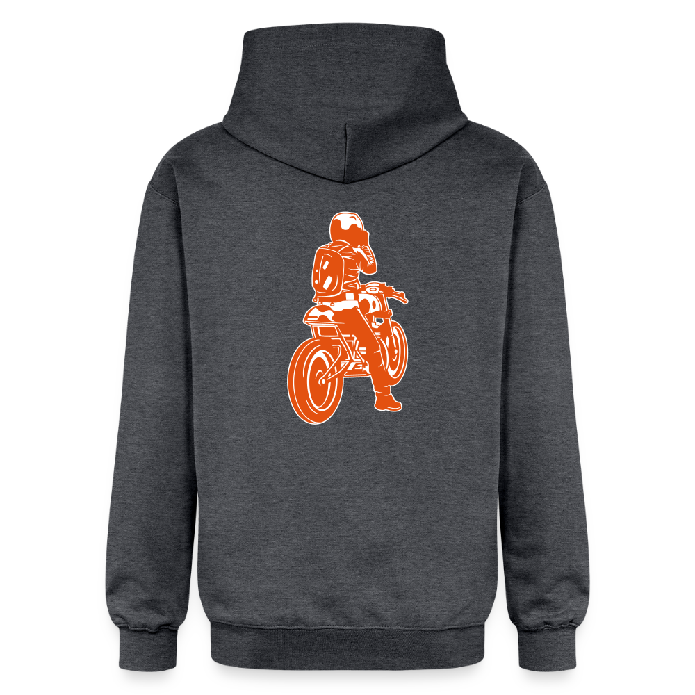 Gildan Unisex Softstyle® Midweight Hoodie Benzin im Blut - Dunkelgrau meliert