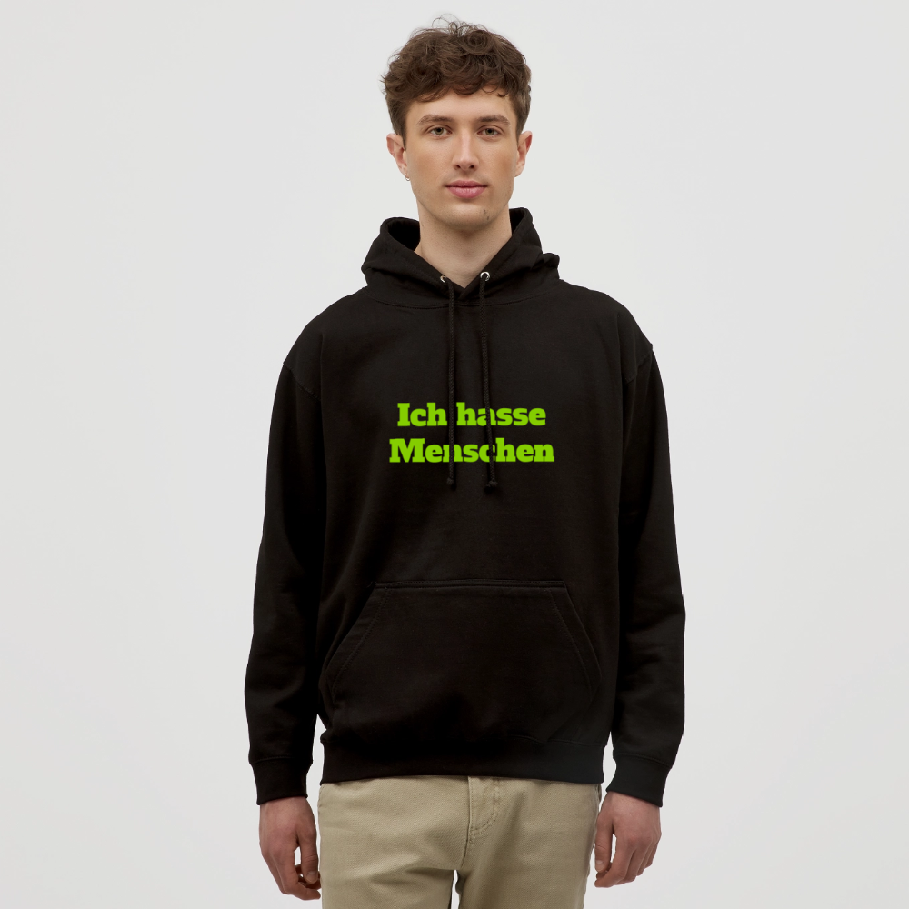 Unisex Hoodie Ich hasse Menschen - Schwarz