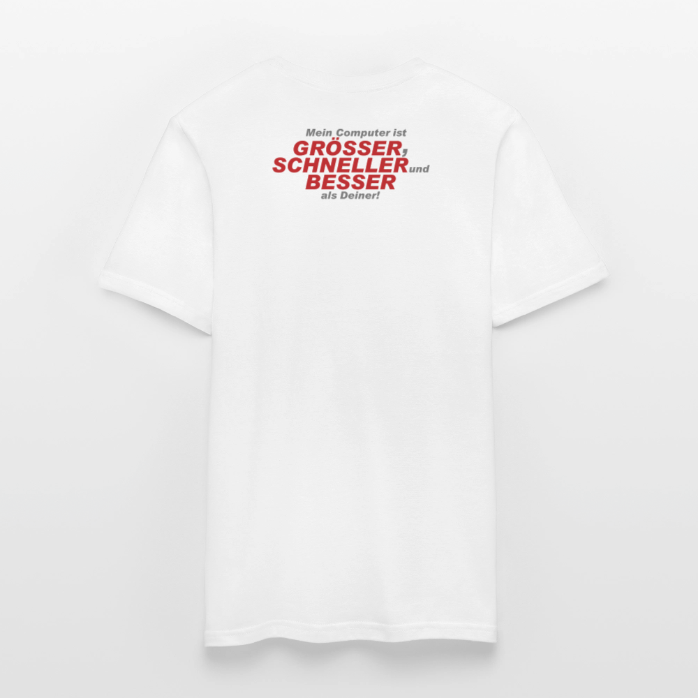 Männer T-Shirt Mein Computer - Weiß