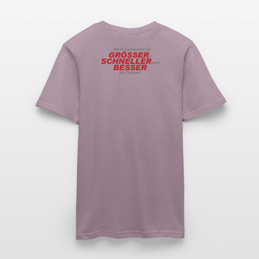 Männer T-Shirt Mein Computer - Lilagrau