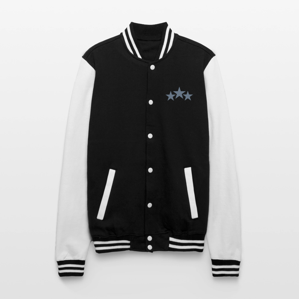 College-Sweatjacke Stars - Schwarz/Weiß