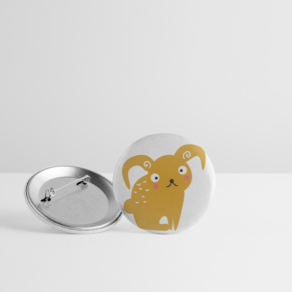 Buttons mittel 32 mm (5er Pack) Bunny - Weiß