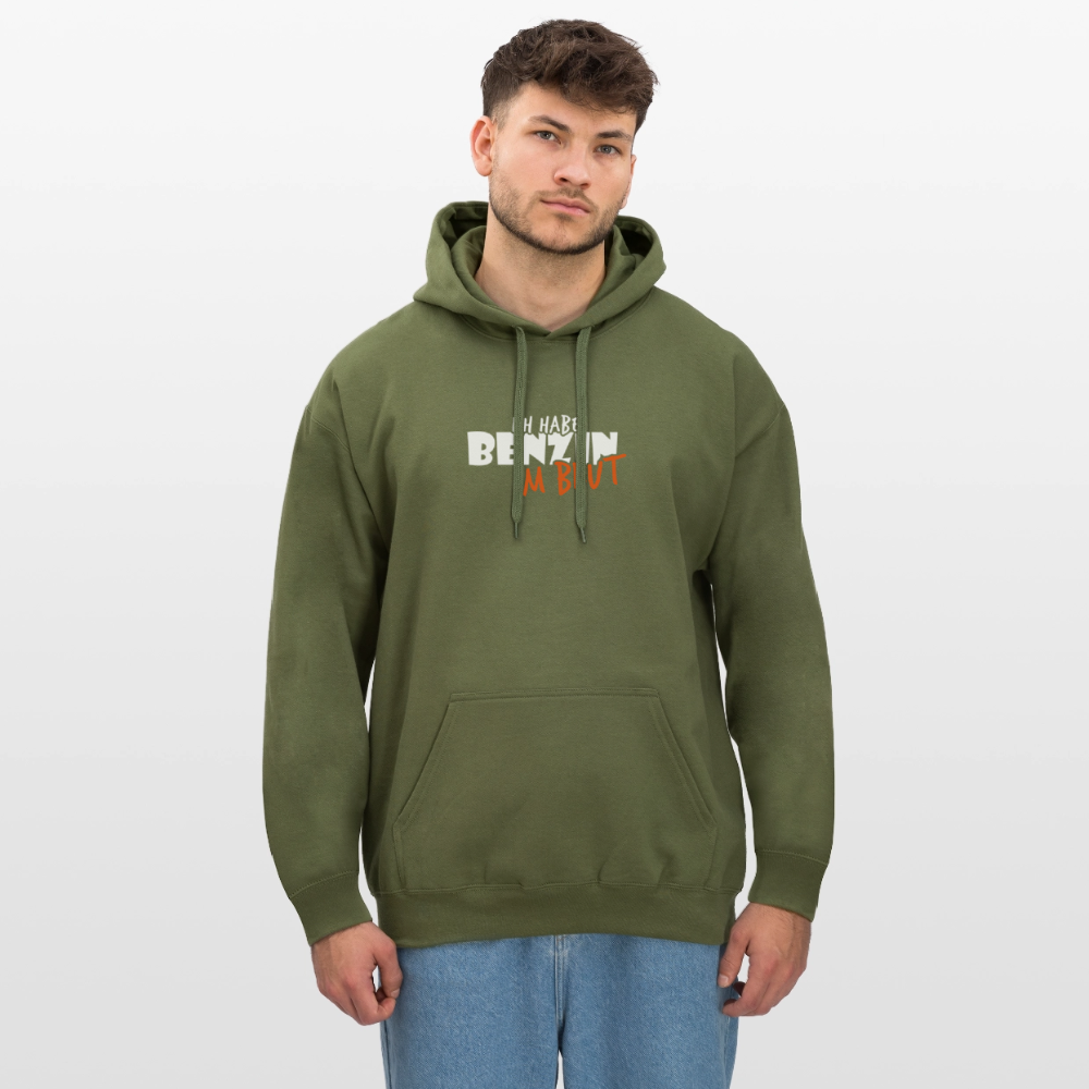Gildan Unisex Softstyle® Midweight Hoodie Benzin im Blut - Militärgrün
