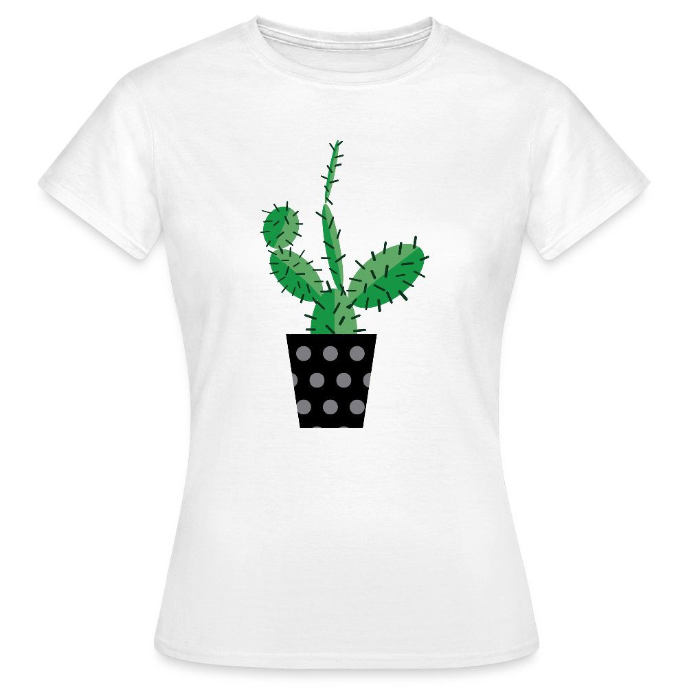 Frauen T-Shirt Kaktus - Weiß