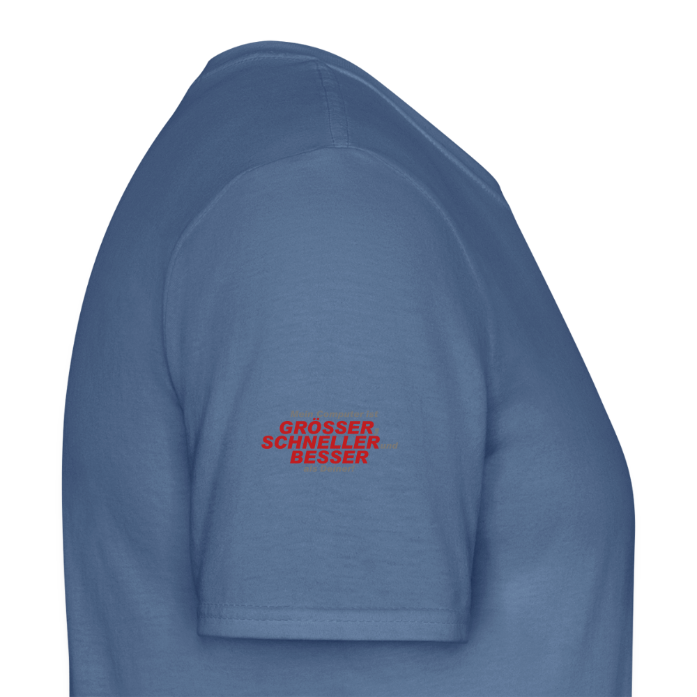 Männer T-Shirt Mein Computer - Taubenblau